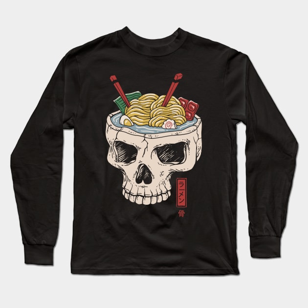 Ramen Brain Long Sleeve T-Shirt by Vincent Trinidad Art